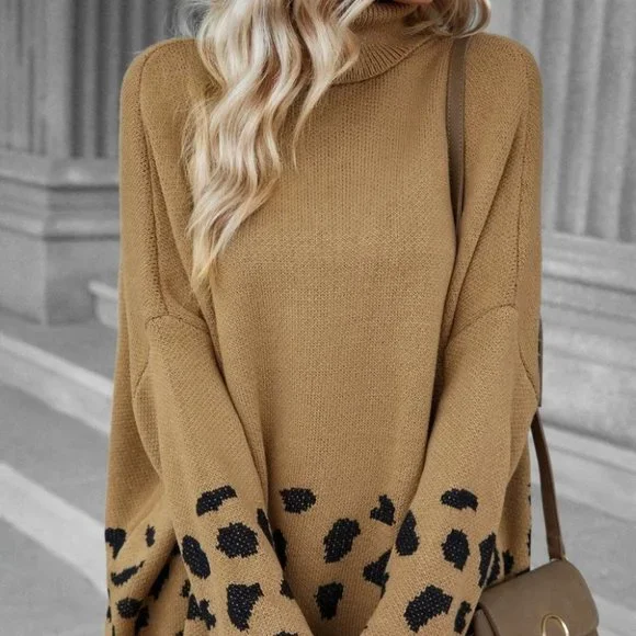 Tan Womens Batwing Sweater - Picture 5 of 6